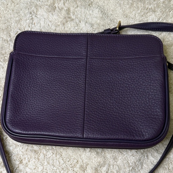 Tory Burch Dark Purple Crossbody Bag with Gold Accents - Picture 6 of 12